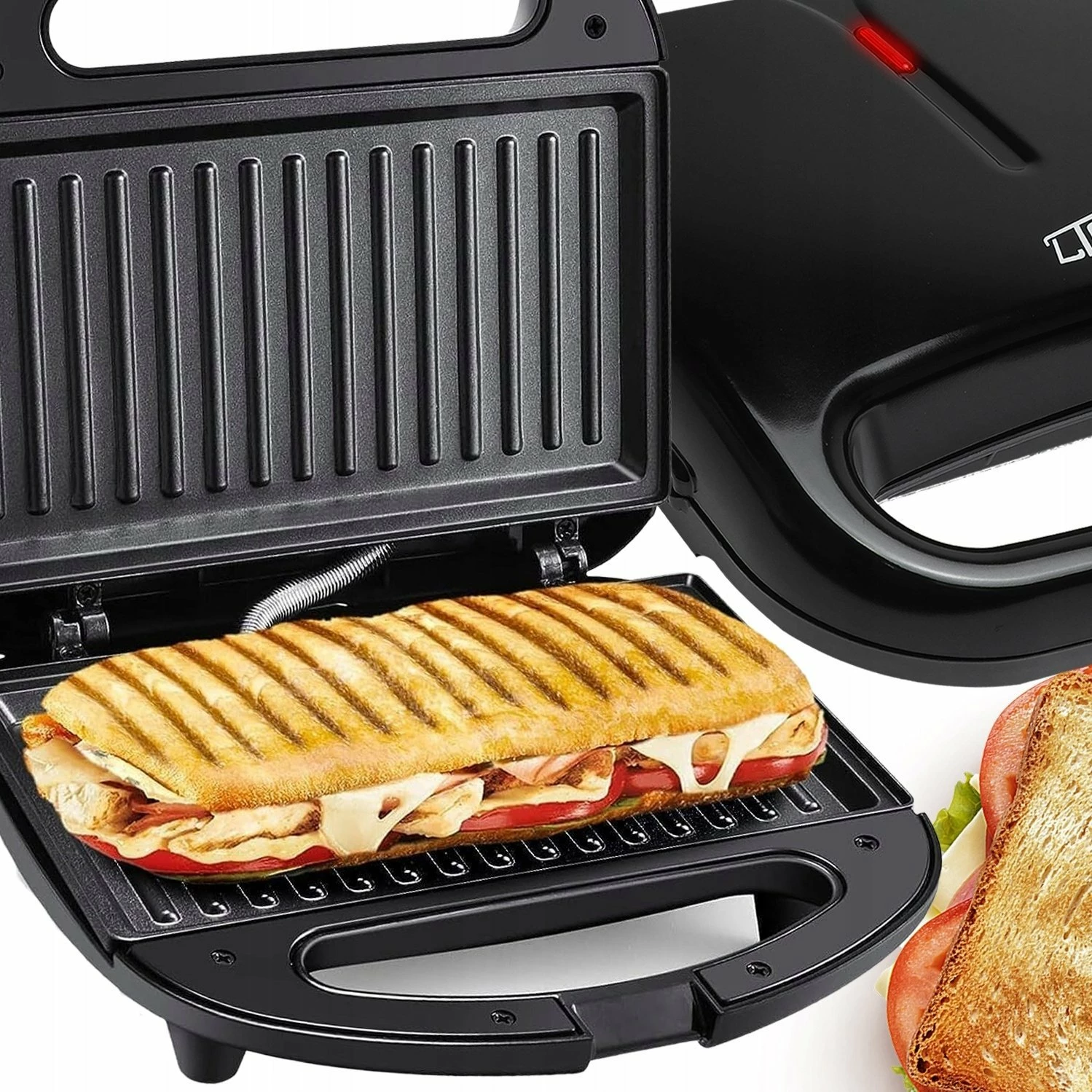 Toster grill LTC LXOK1 750W, 2-në-1, 2 feta, i zi