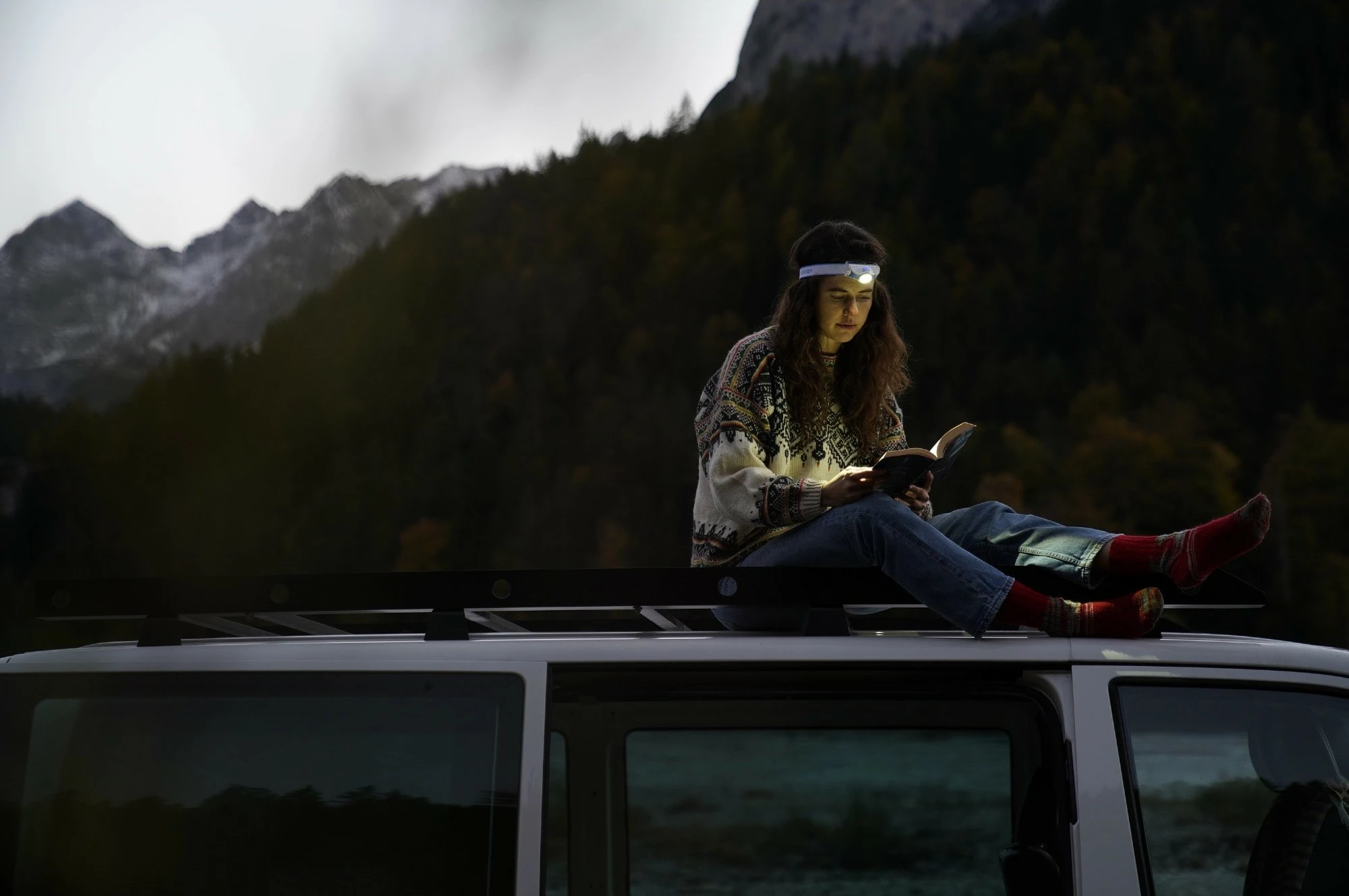 Dritë koke Ledlenser MH3, Polymethyl methacrylate, 200 lm, Gjelbër, Bardhë