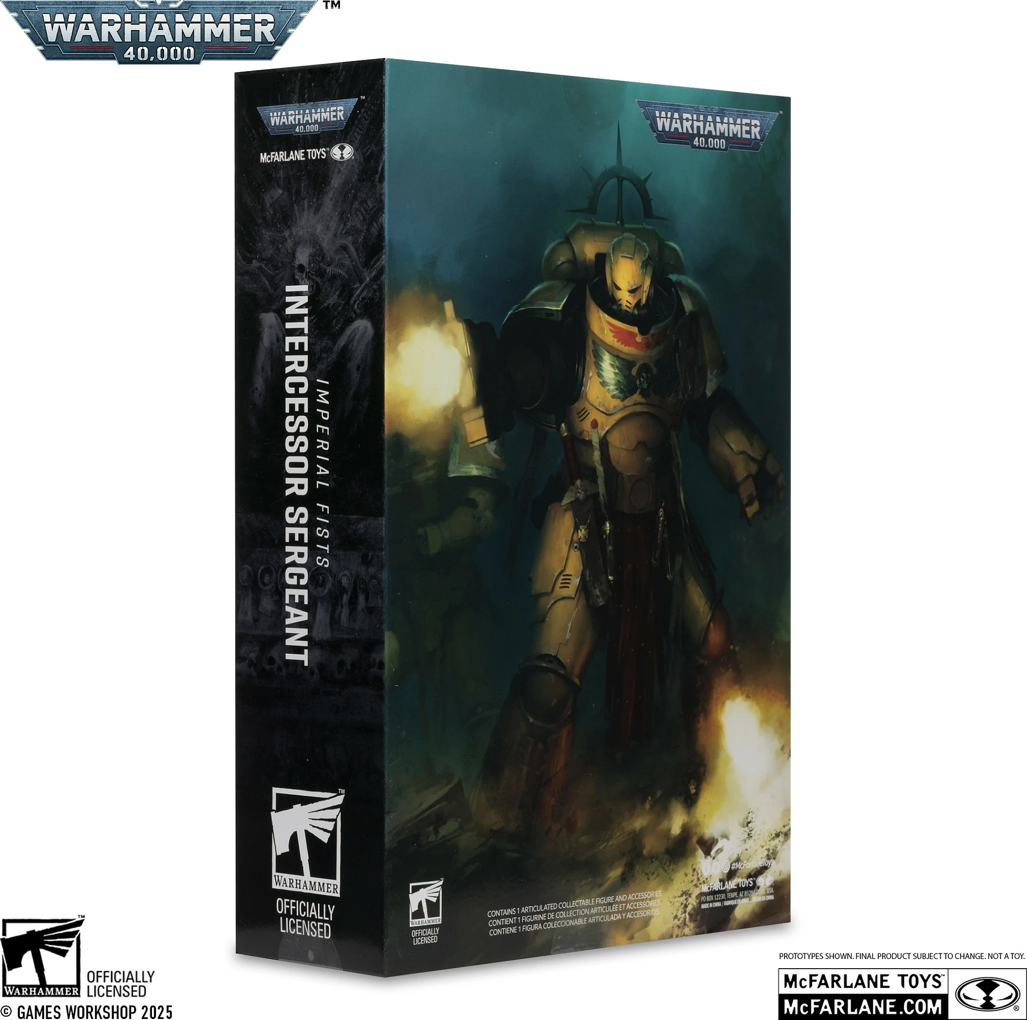Figurinë aksioni McFarlane Warhammer 40,000 Intercessor Sergeant, 7 inç, e verdhë