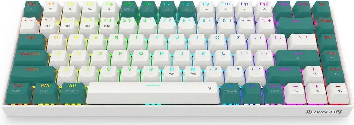 Tastierë Redragon K678WG-RGB-PRO Singed, RGB, mekanike, wireless, e bardhë-gjelbër