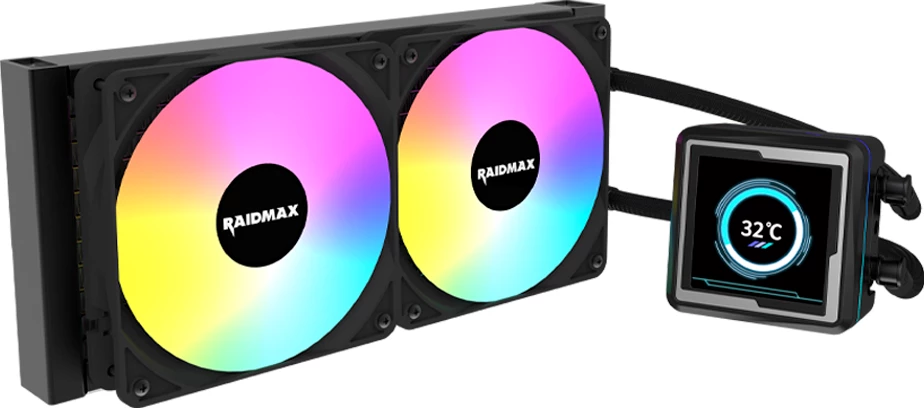 Ftohës liquid për CPU Raidmax LM240 ARGB w/ Animation Display - E zezë