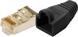 Konektor RJ45 LogiLink CAT5e, paketim 100 copë, i zi