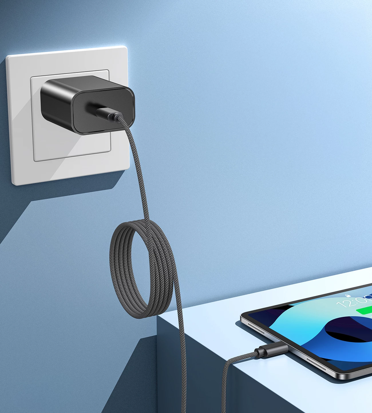 Kabllo USB-C Choetech XCC-1054, 1.2m, 240W, Power Delivery 3.1, magnetike, e zezë