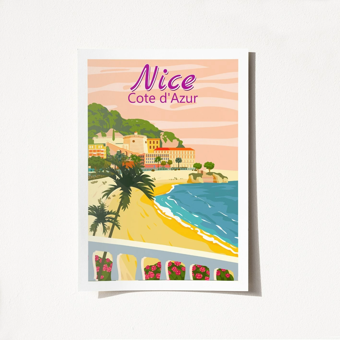 Poster A4, Nice Cote d'Azur - 1997
