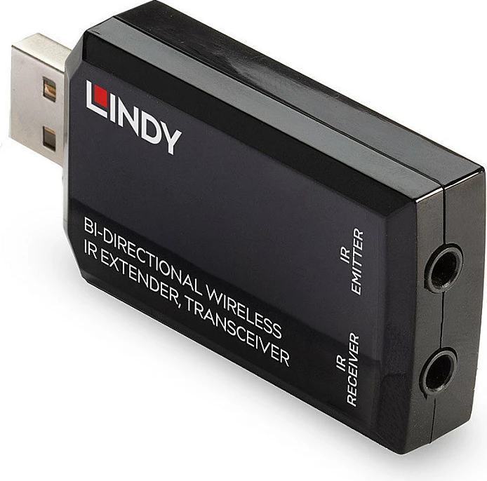 Zgjatës sinjali IR wireless bidireksional LINDY 150m, transceiver USB, i zi