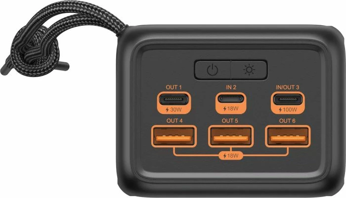 Powerbank Sandberg 420-75 USB-C PD 130W 50000mAh, e zezë, set me 2 kabllo