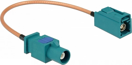 Kabllo antene DeLOCK 89660, FAKRA Z M në FAKRA Z F, 0.2 m RG-316 50Ω, kafe/jeshile