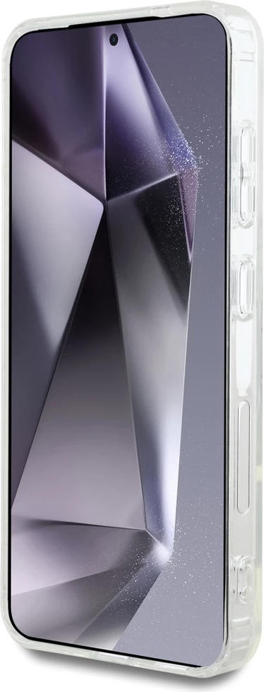 Mbështjellës Karl Lagerfeld Button Choupette Head Printed Logo MagSafe për Samsung Galaxy S25, Bardhë