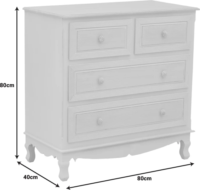 Komodinë me sirtarë Joliene, ngjyrë natyrale-antike, MDF, 80x40x80cm