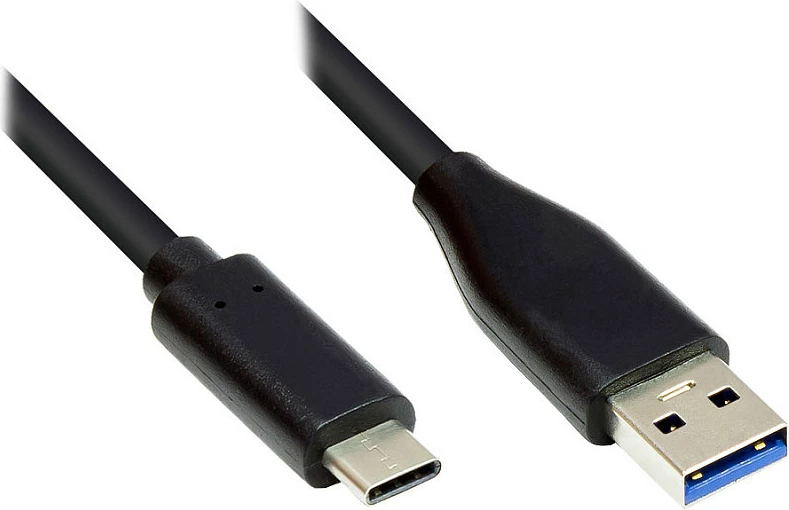 Kabllo USB GoodConnections GC-M0126, USB-C në USB-A, 0.5 m, USB 3.2 Gen 1, e zezë
