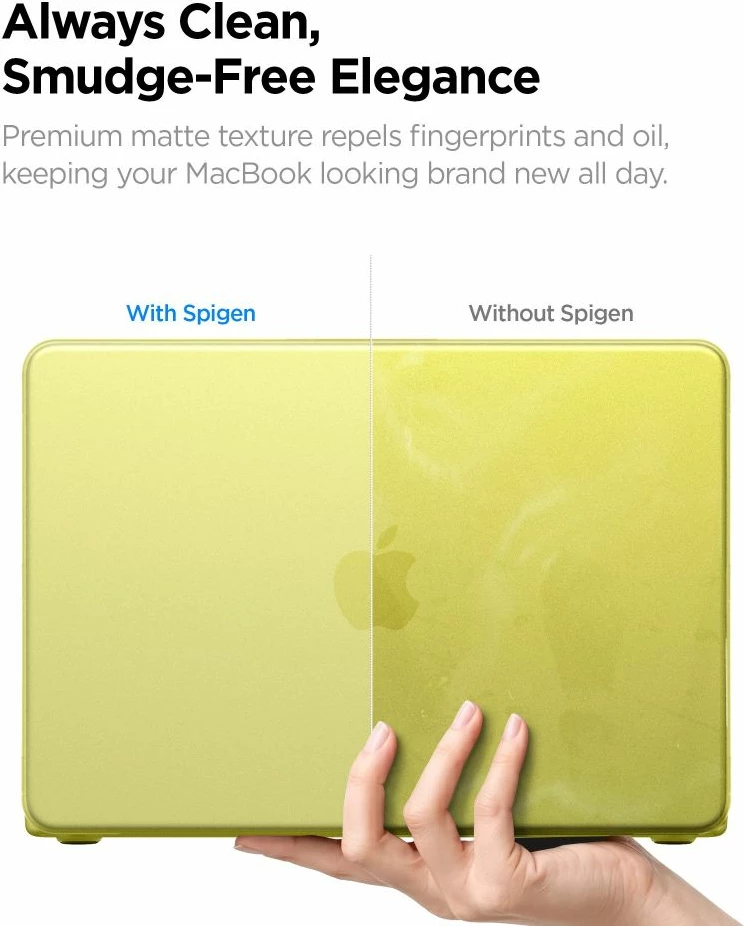 Mbështjellës për MacBook Spigen AirSkin për MacBook Neo 13" 2026 (A3404), PC + këmbë TPU, snap-on, 1 copë, e verdhë mat