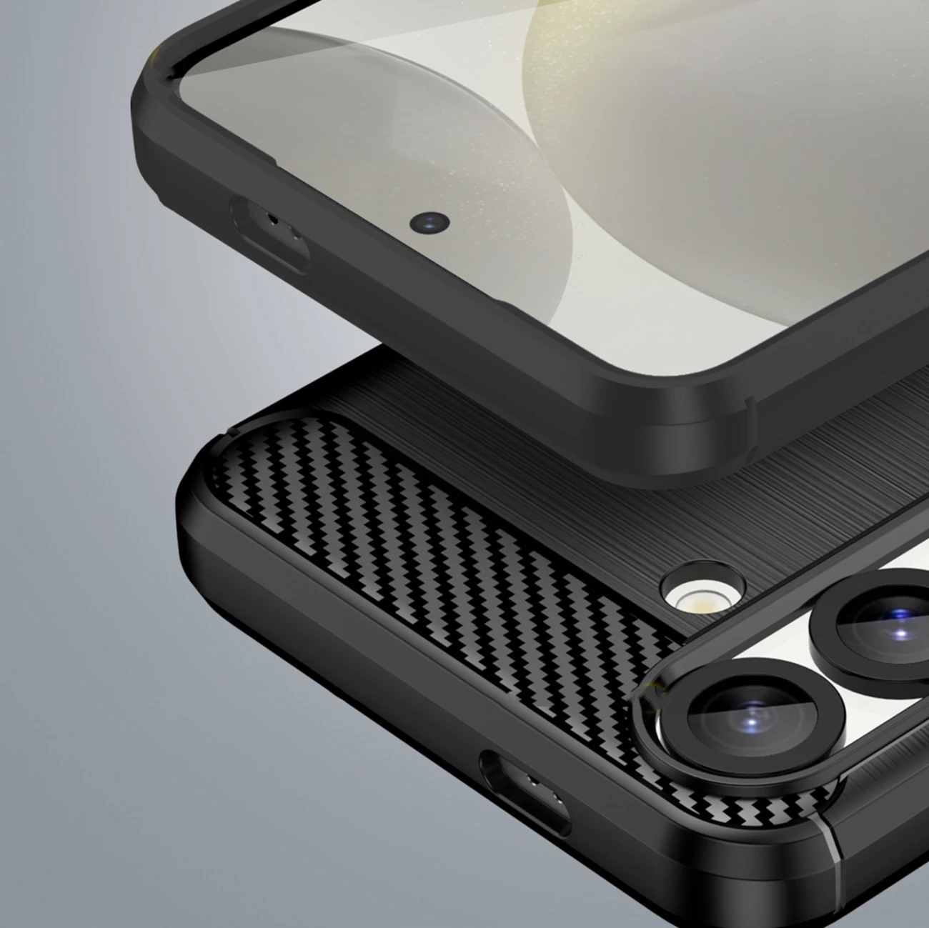 Mbështjellës Hurtel Carbon Case për Samsung Galaxy XCover 7 Pro, TPU, i zi