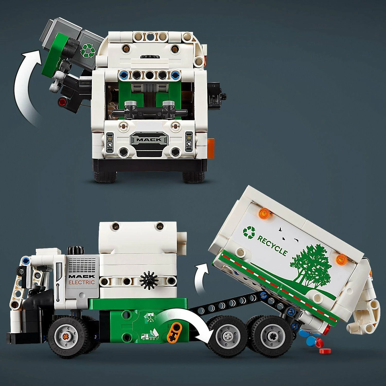 Set LEGO Technic LEGO Mack LR Electric Garbage Truck 42167, 503 copë, 8+