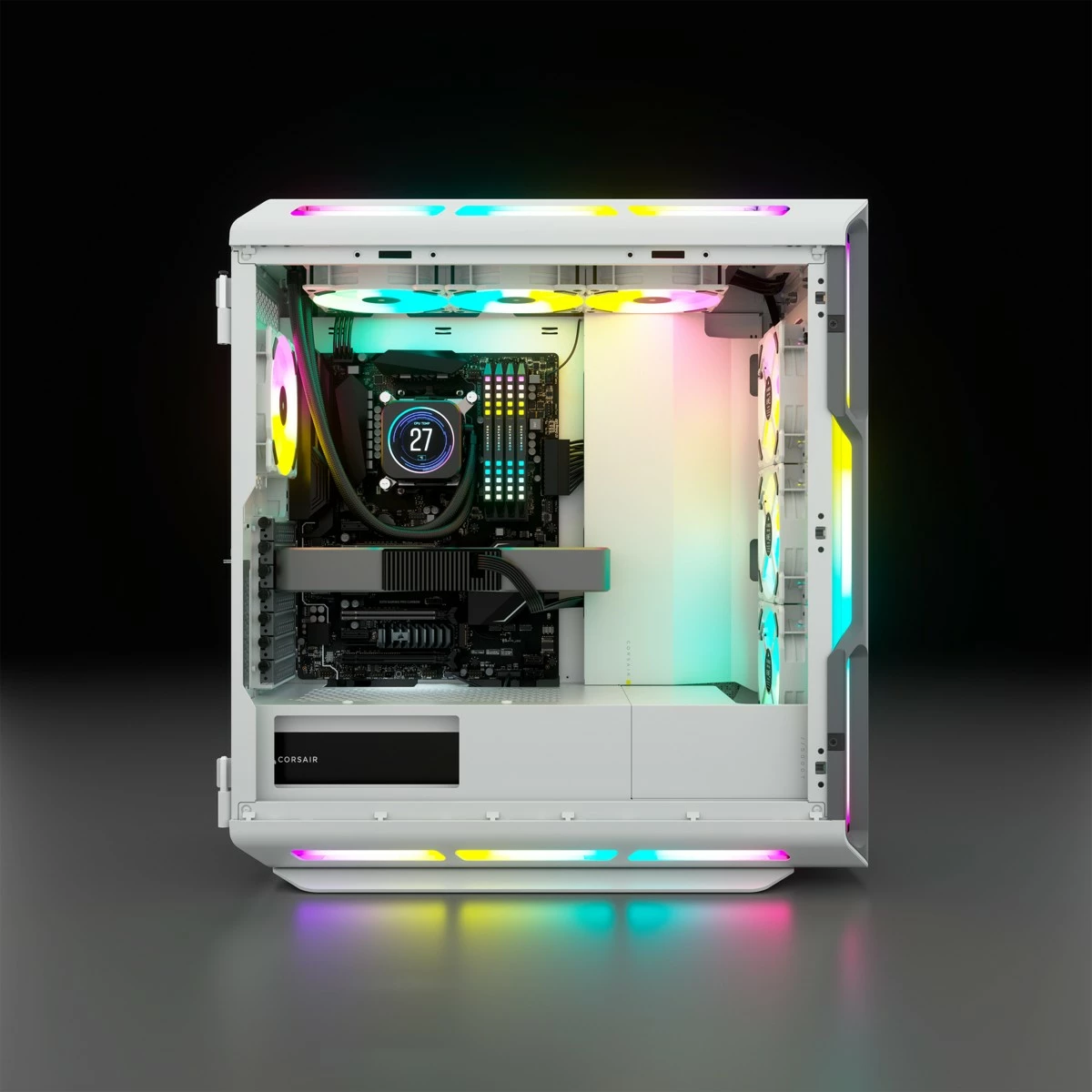 Kasë Corsair iCUE 5000T RGB TG, Midi Tower, e bardhë