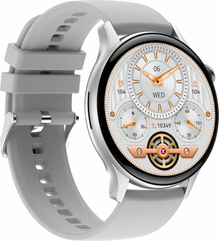 Smartwatch për femra Rubicon, hiri/argjendtë