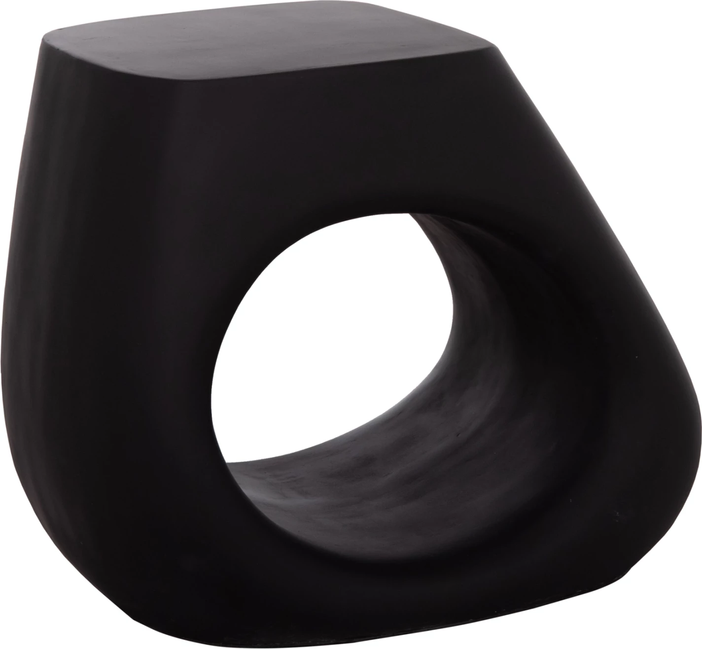 Karrige lounge LANS, fibër-cement, e zezë, 58x28x45.5cm