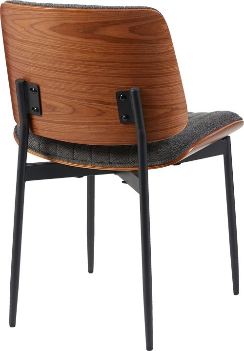 Karrige Kathy, dru arre, material gri, 51x58x81cm