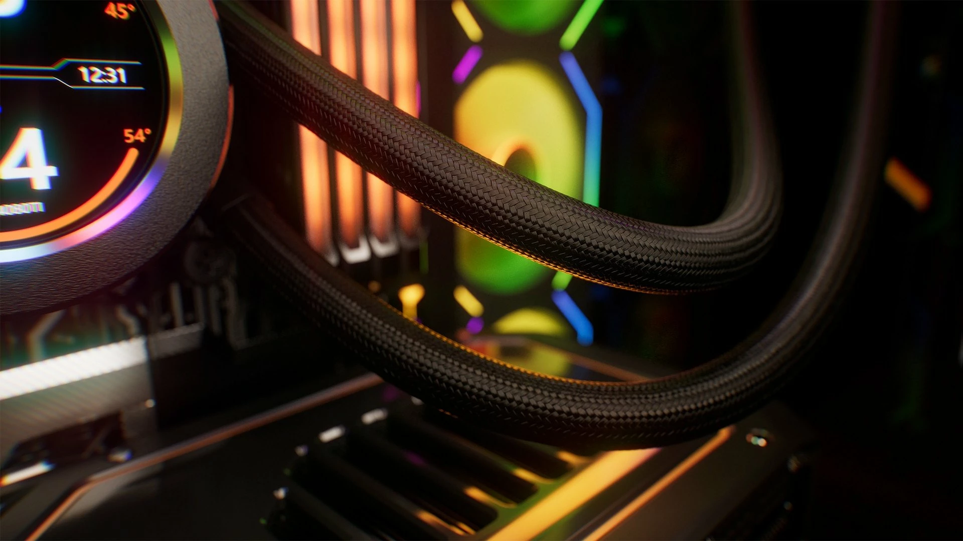 Ftohës me ujë Krux HydroGlance 360 ARGB LCD KRXE004, radiator 360mm, 3x120mm PWM