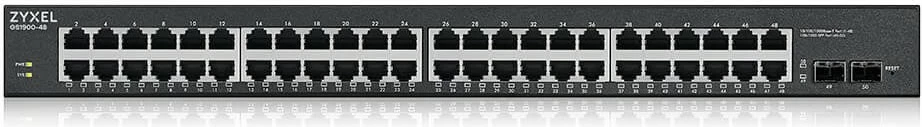 Switch Zyxel GS1900-48HPv2, Managed, L2, Gigabit Ethernet, PoE, Rack mounting, E zezë