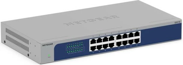 Switch NETGEAR GS516-300EUS, 16 porta, Gigabit, PoE+, rackmount, gri