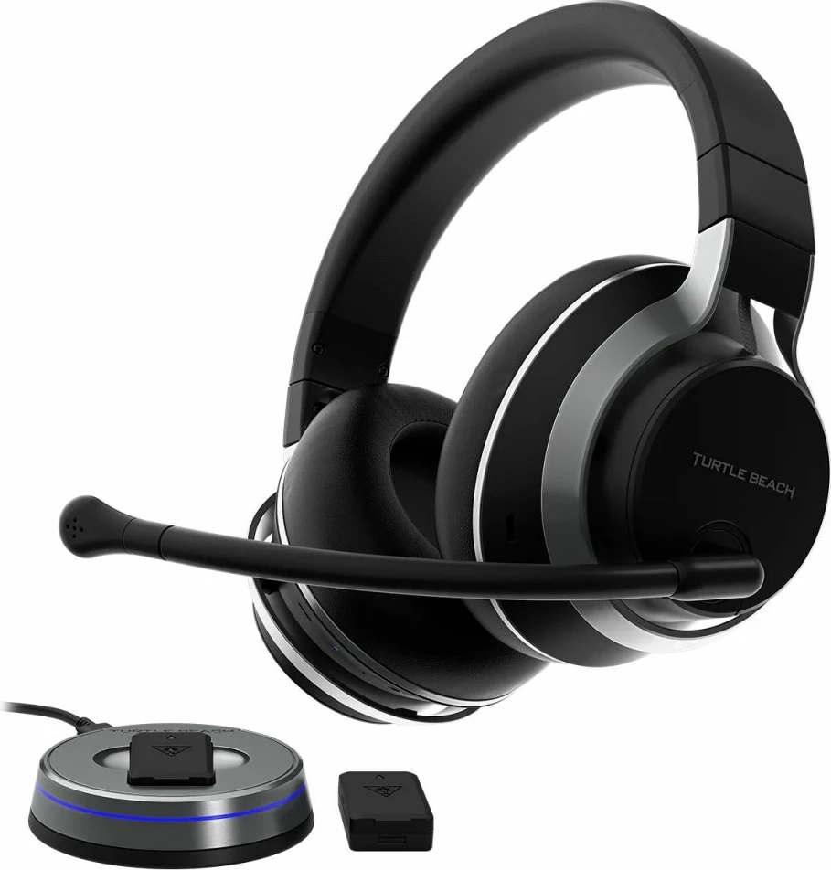 Kufje gaming Turtle Beach Stealth Pro për PS4/PS5, wireless Bluetooth/USB, surround sound, ANC, zi