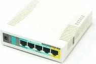 Access Point MIKROTIK RB951Ui-2HnD, 2.4GHz Wi‑Fi 4 300Mbps, 5x Ethernet, USB 2.0, PoE-out, i bardhë