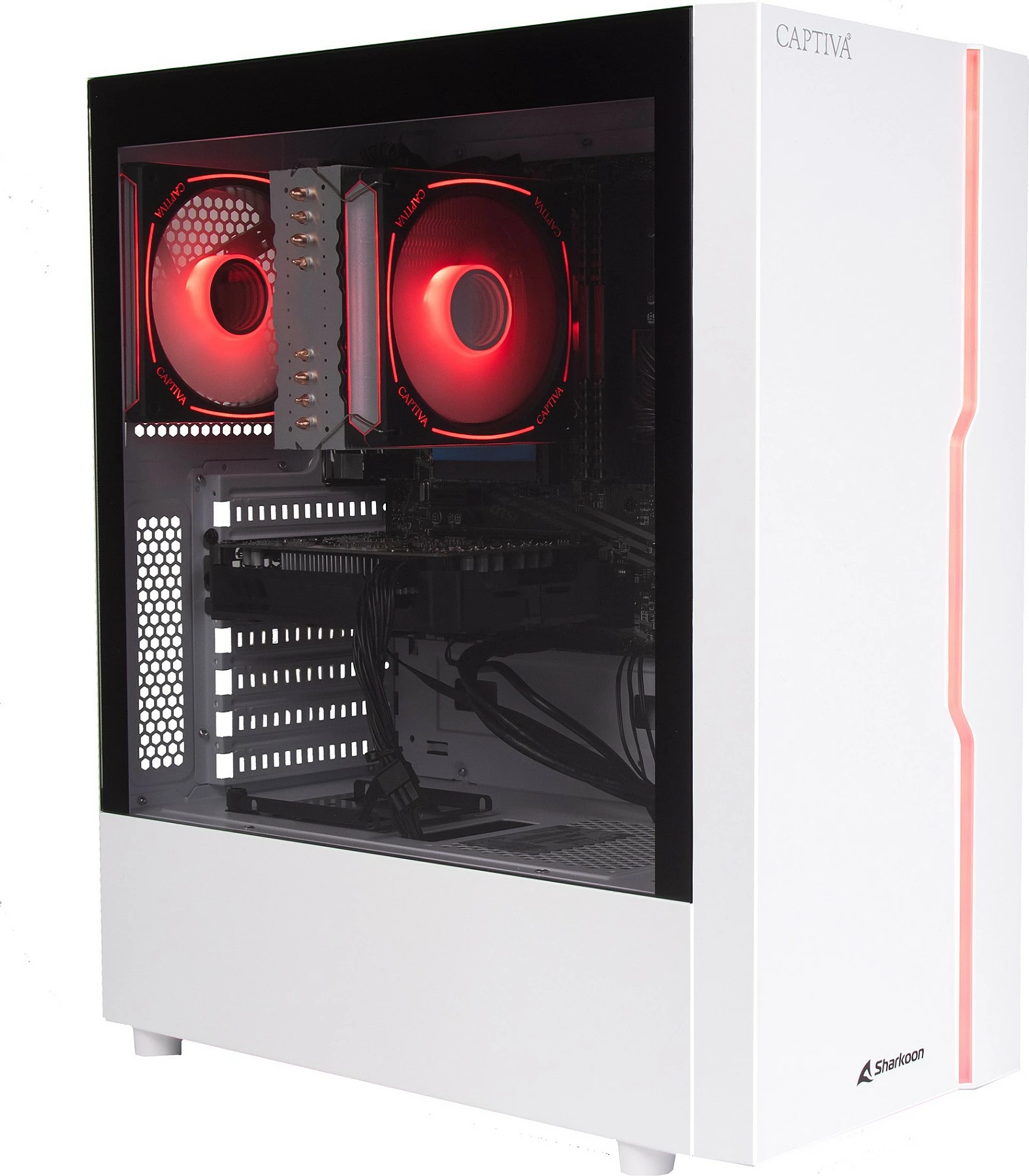 Kompjuter Gaming Captiva 94169, Ryzen 7 5700X, 32GB RAM, 1TB, GeForce RTX 5060 Ti 8GB, Windows 11, i bardhë