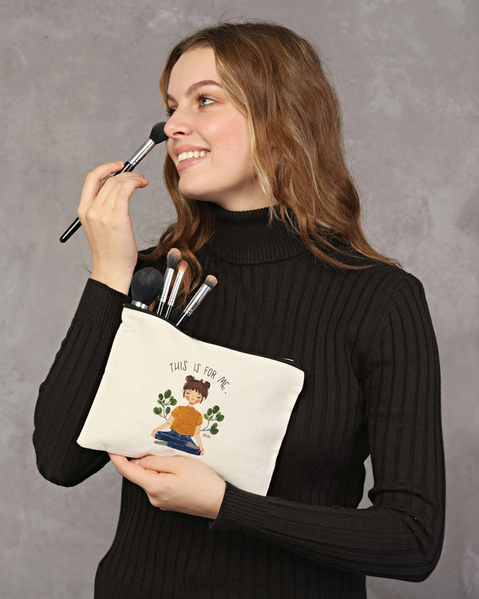 Çantë për make-up Zoozie Bags, krem, 25x18cm