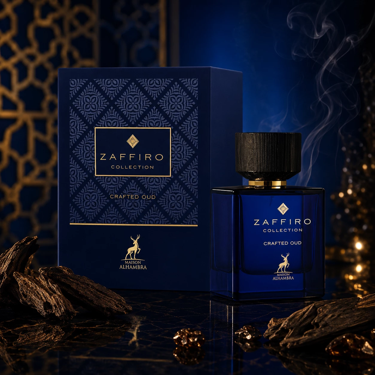 Maison Alhambra Zaffiro Collection Crafted Oud Eau de Parfum 100ml