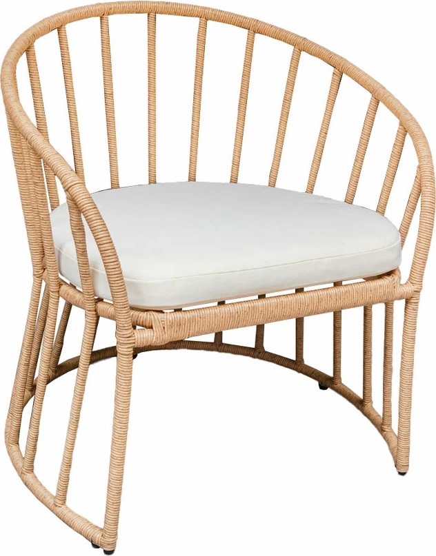 Karrige e ulët Leon, ratan natyral, 72x63x76.5 cm