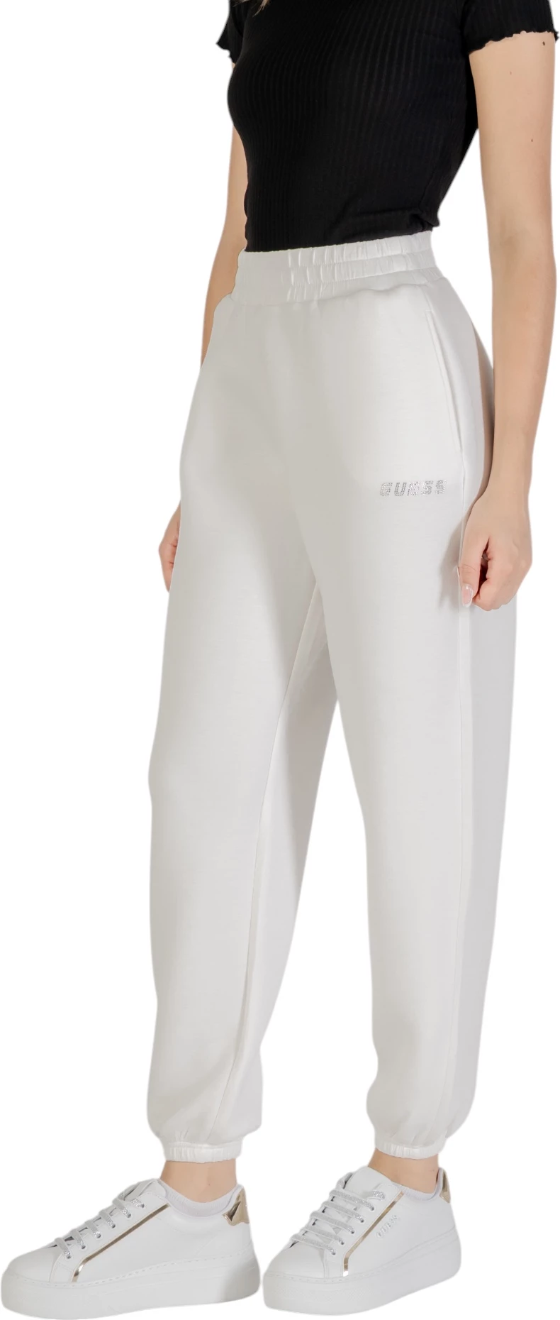 Pantallona sportive për femra Guess Active Cecilia Scuba Jogger V4BB13 K7UW2, krem e çelët [Madhësia: XS]