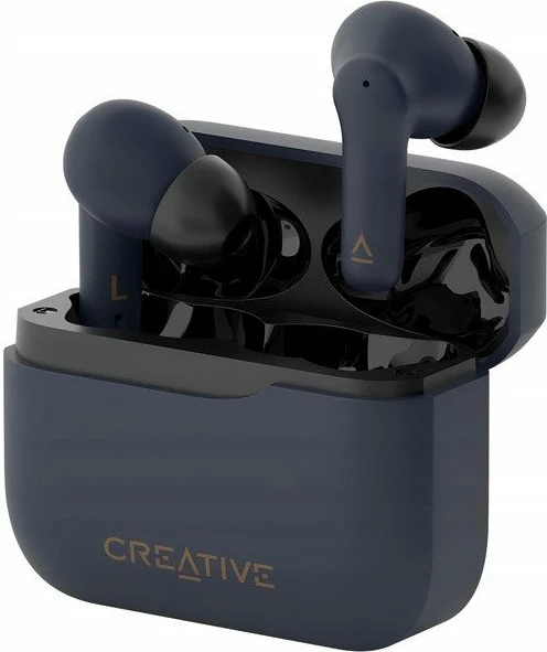 Kufje Creative Zen Air Plus, Bluetooth LE Audio 5.3, ANC, 32 orë, IPX4, USB-C, me kuti karikimi, blu