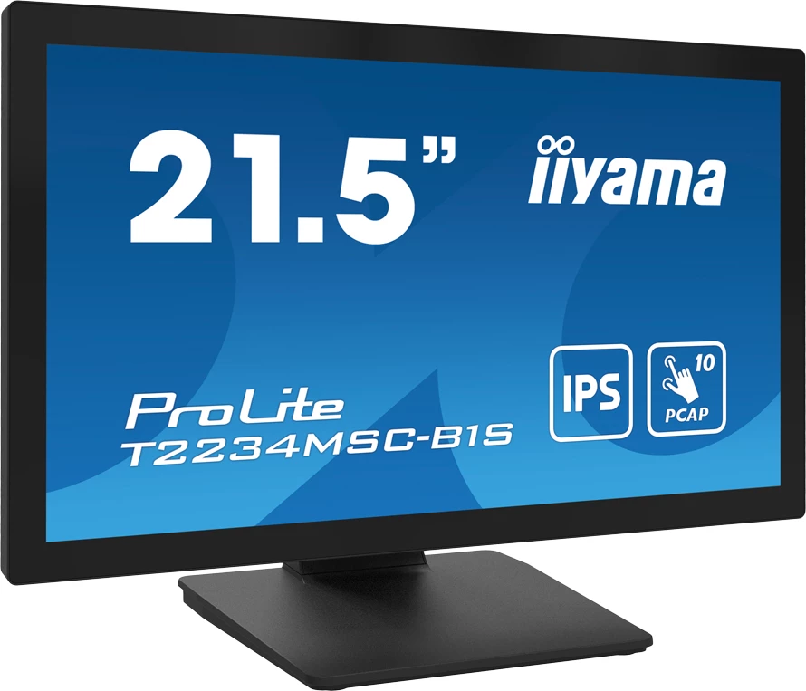 Monitor LED IIYAMA ProLite T2234MSC-B1S 21.5\" Full HD IPS touchscreen 10-pikësh 350 cd/m² 1000:1 8ms, i zi