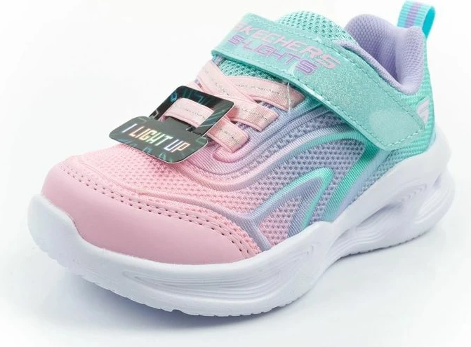 Atlete për fëmijë Skechers S Lights Sola Glow Color Breeze, turkuaz