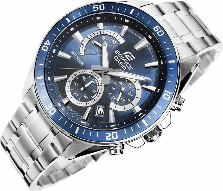 Orë dore për meshkuj Casio Edifice, argjendtë