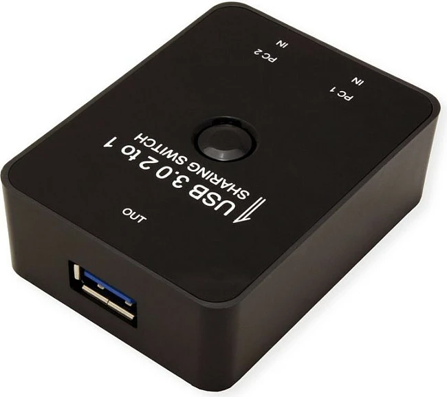 Switch USB VALUE 14.99.2015, USB 3.2 Gen 1, 5 Gbit/s, 2x Type-B, 1x Type-A, i zi