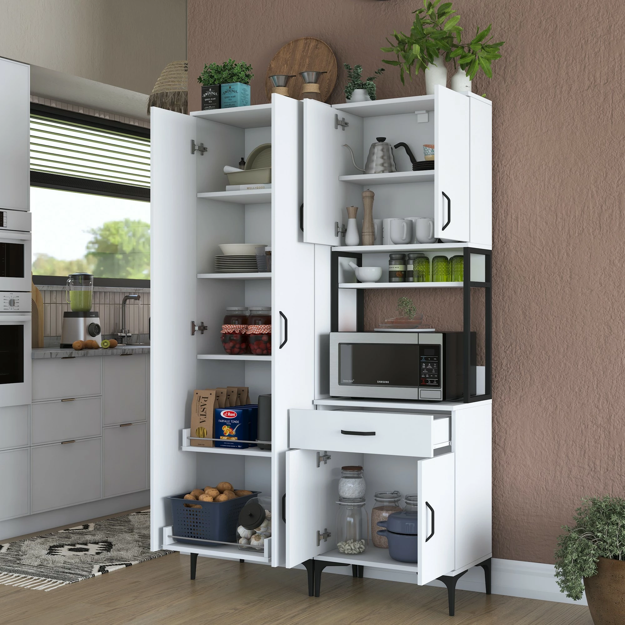 Dollap multifunksional, i bardhë, Hanah Home JE120 - 2966