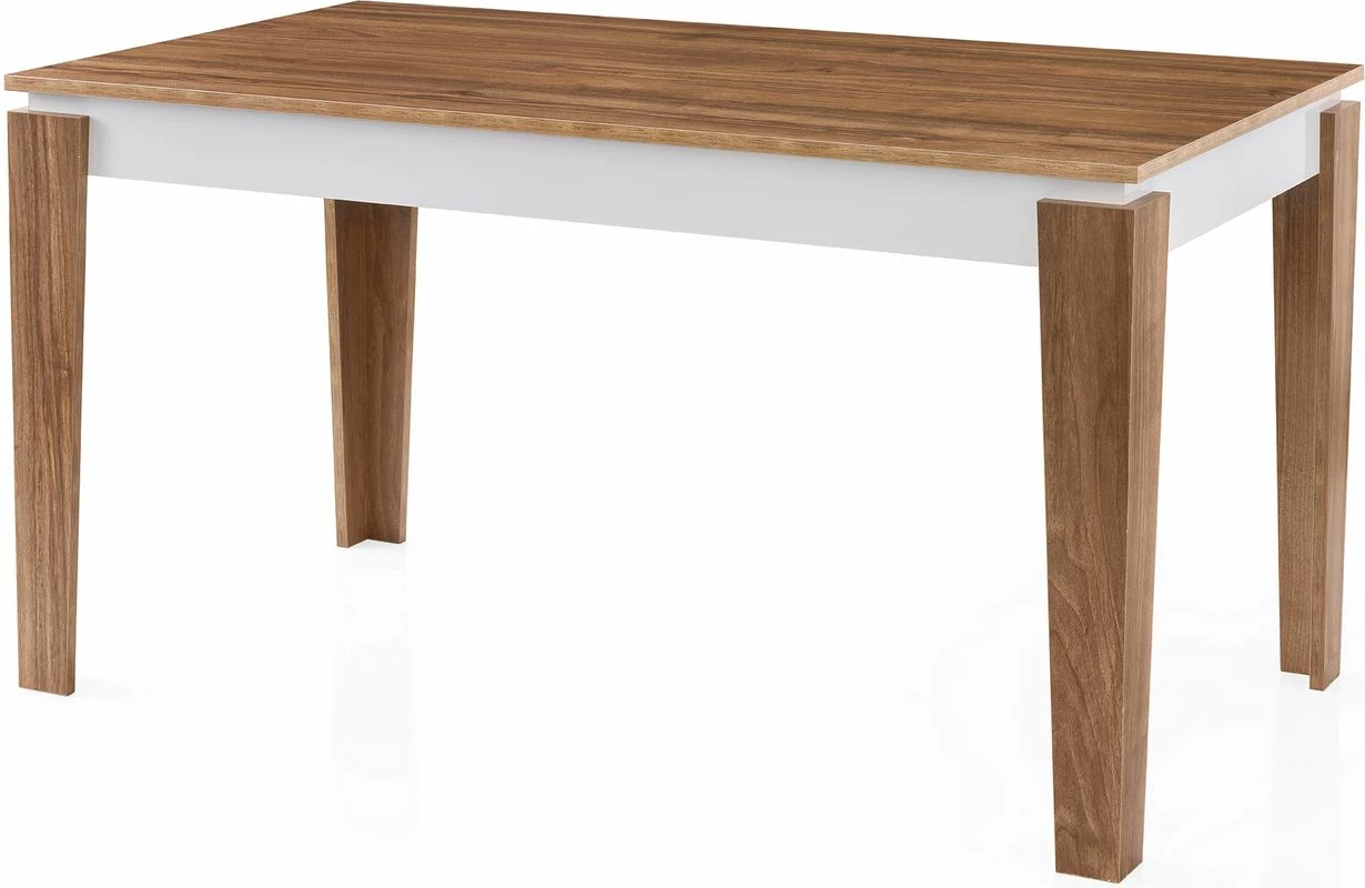 Tavolinë ngrënieje Skye Decor, Asos - 2972, ngjyrë arre dhe e bardhë