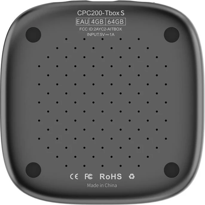 Adapter Carlinkit CPC200-Tbox S për CarPlay & Android Auto wireless, 64 GB, i zi