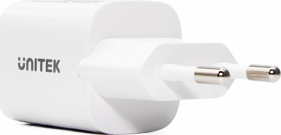 Karikues Unitek P1125AWH01-EU 33W, 1x USB-C + 1x USB-A, PD 3.0 / QC 3.0, GaN II, i bardhë
