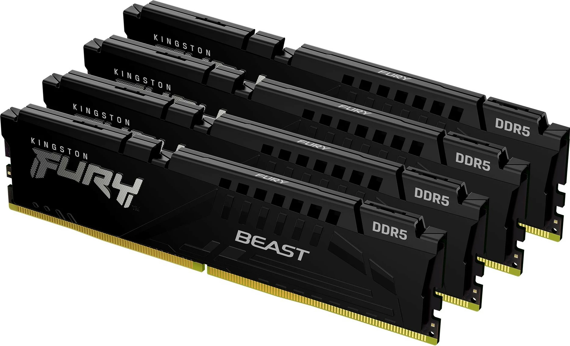 RAM Memorje Kingston FURY Beast 128GB 5200MT/s DDR5 CL40 DIMM, e zezë