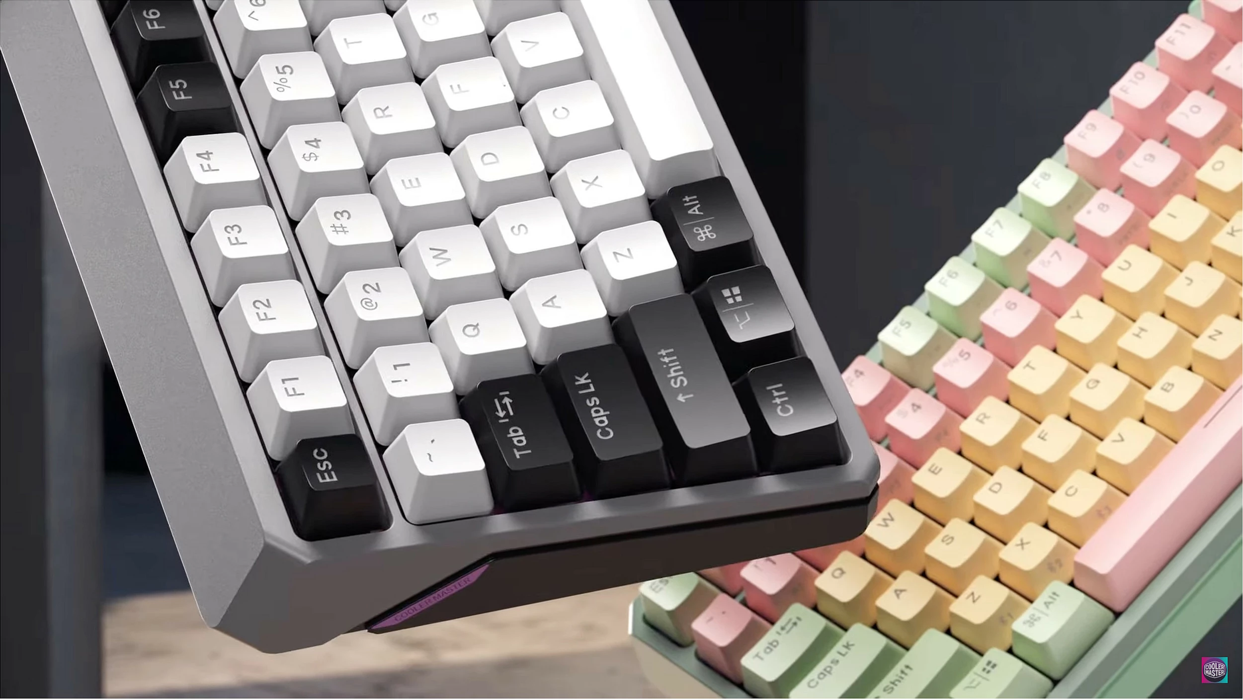 Tastierë mekanike Cooler Master MK770, RGB, wireless 2.4GHz/Bluetooth 5.1/USB, FR QWERTY, Kailh Box V2 Red, e zezë