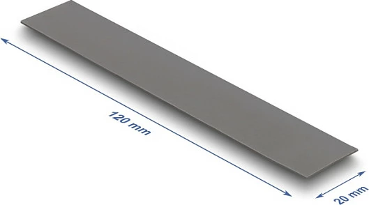 Pad termik DeLOCK 120x20x0.5mm, 3.2 W/mK, për M.2, gri