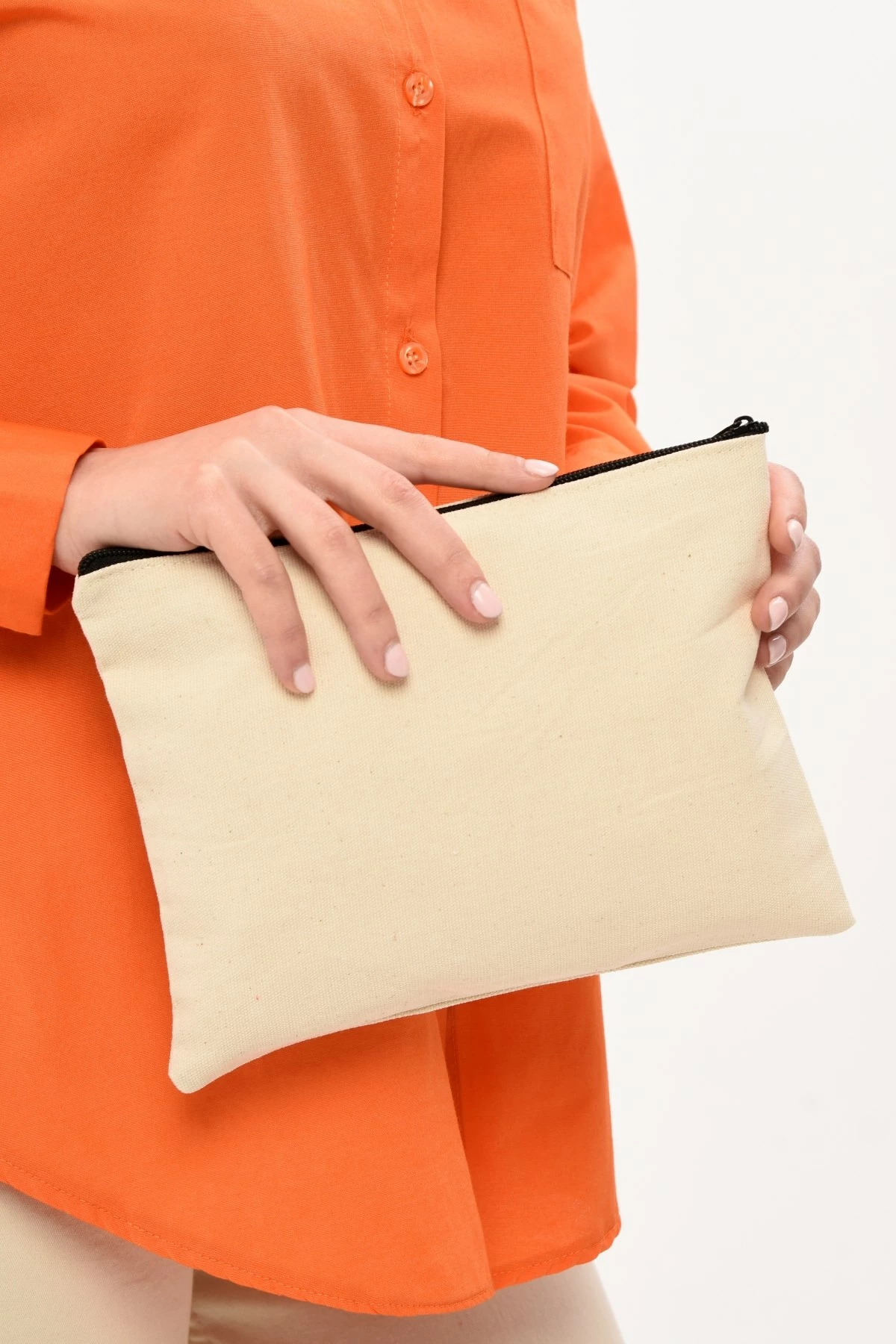 Çantë për make-up Zoozie Bags, krem, 25x18cm