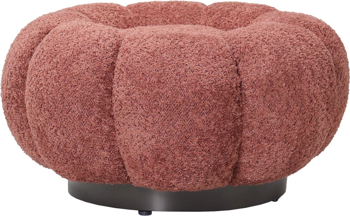 Stool Nester, stof boucle, ngjyrë mollë e kalbur, D60x31cm