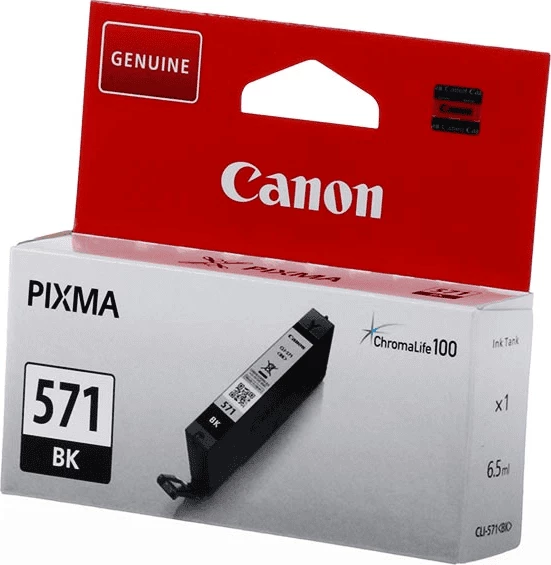 Patron bojë, Canon CLI-571BK / 0385C001, 6.5 ml, rendiment 1105 faqe, ngjyrë e zezë