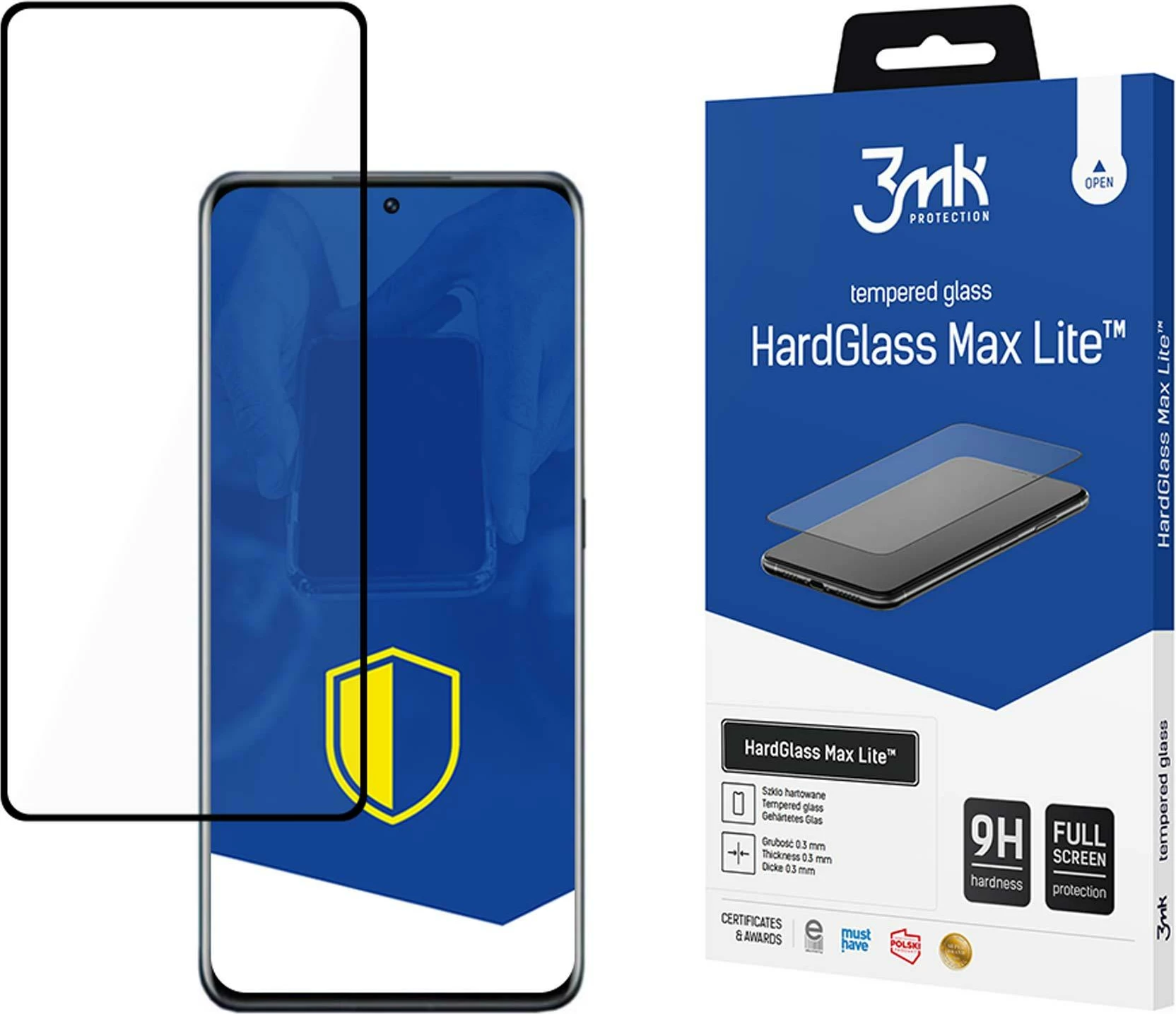 Xham mbrojtës 3mk HardGlass Max Lite për Xiaomi 12/12X, 9H