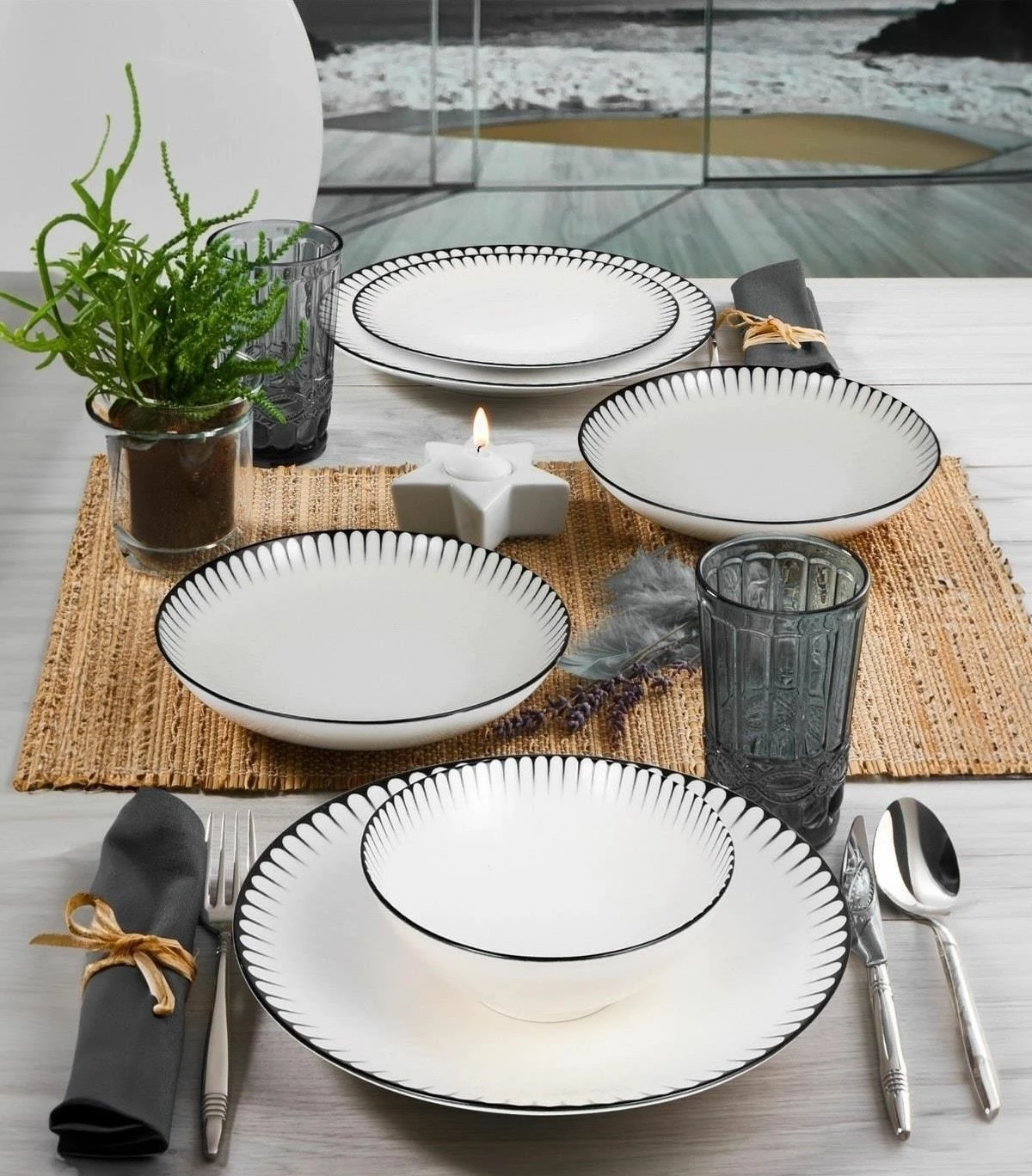 Set enësh për drekë (24 copë), Hermia Concept, GBSATN24Y4R33063