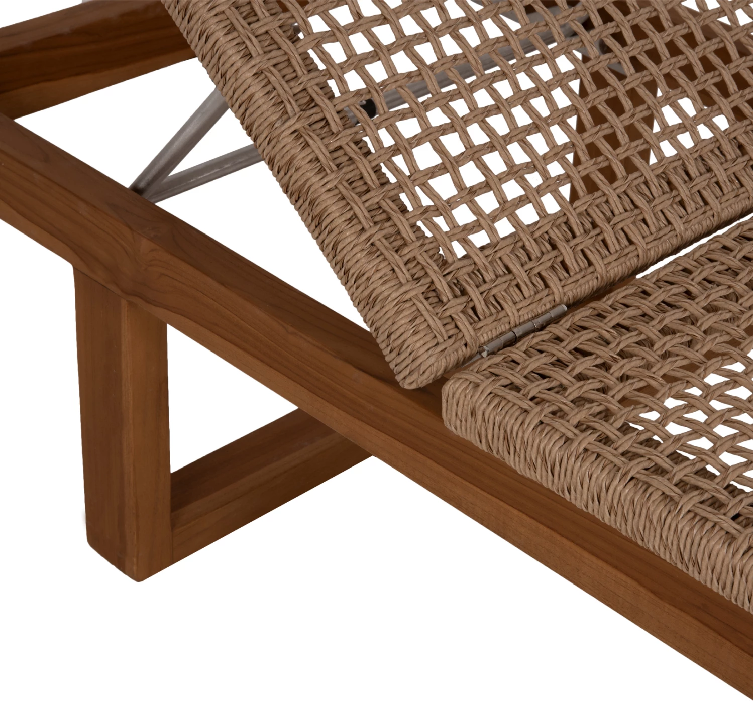 Shezlong profesional PATRON, dru tik, litar VIRO, 191x65x86H cm.