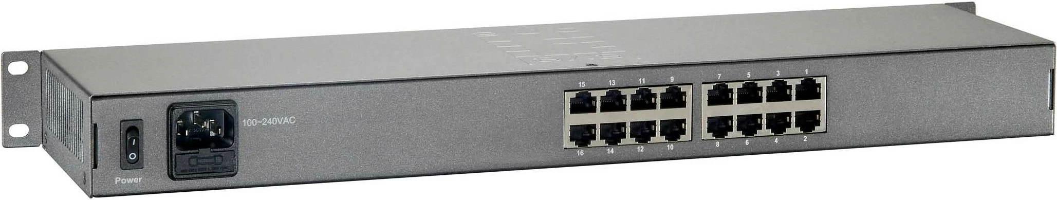 Switch LevelOne FEP-1601, 16-Port, Fast Ethernet, PoE, 120W